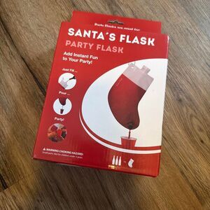 Santa's Flask Party Flask in red & white